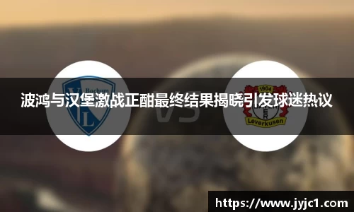 波鸿与汉堡激战正酣最终结果揭晓引发球迷热议