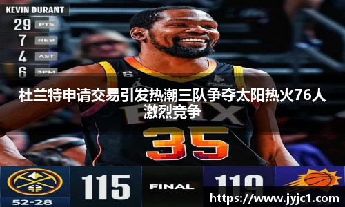 杜兰特申请交易引发热潮三队争夺太阳热火76人激烈竞争